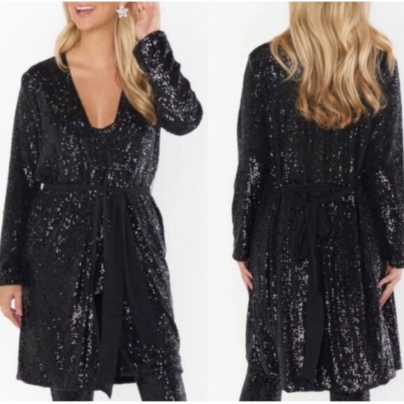 Show Me Your Mumu Encore Duster Midnight Glitz Sequins 2X NWT - Picture 10 of 10